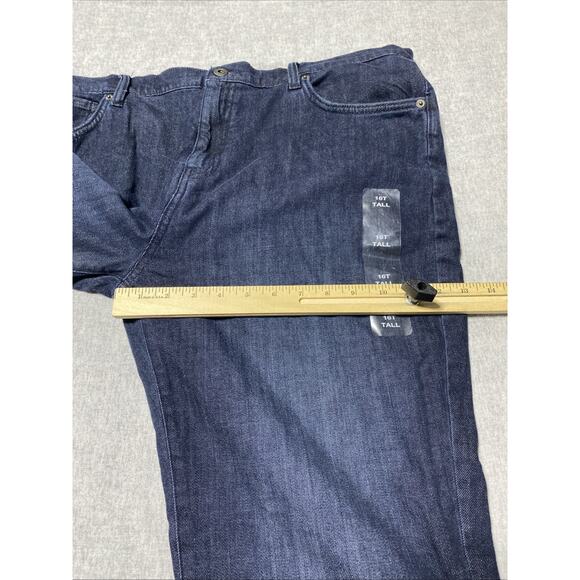 Eddie Bauer Jeans Womens 16 Tall Boyfriend Mid Rise Slim Flannel Lined 16T New - Picture 15 of 16